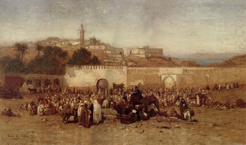 Louis Comfort Tiffany Market Day Outside the Walls of Tangiers china oil painting image